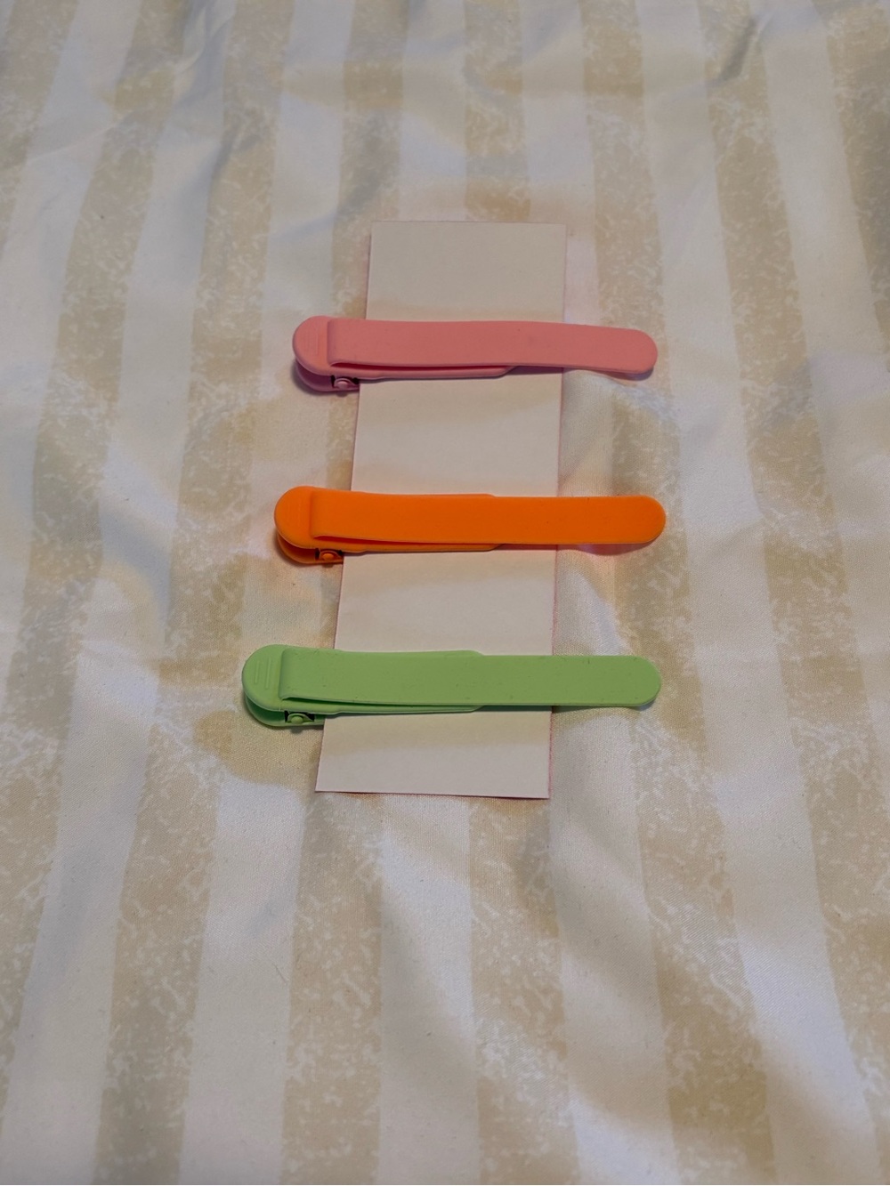 Page keeper clip bookmarks - Pink, Orange & Green